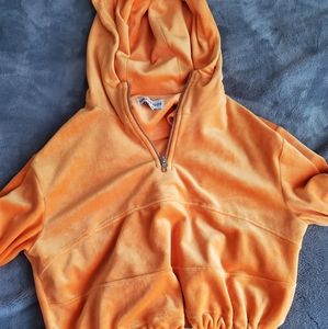 Danielle Guizio xs cropped hoodie orange